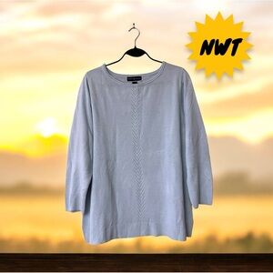 NWT Karen Scott Light Blue Sweater